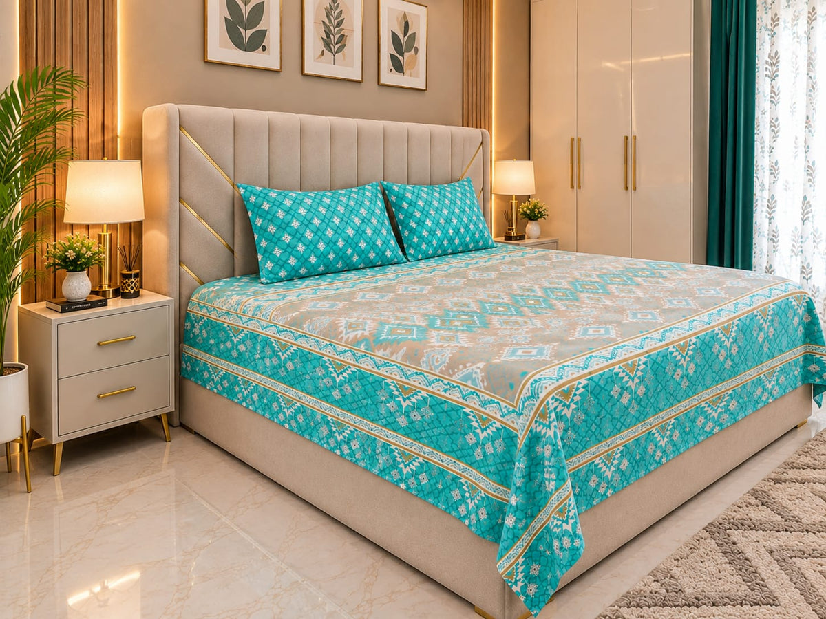 Turquoise Geometric Ethnic