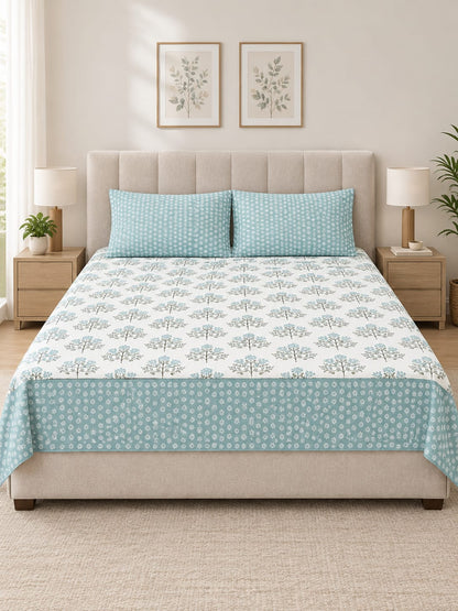Fresh Aqua Floral Tree